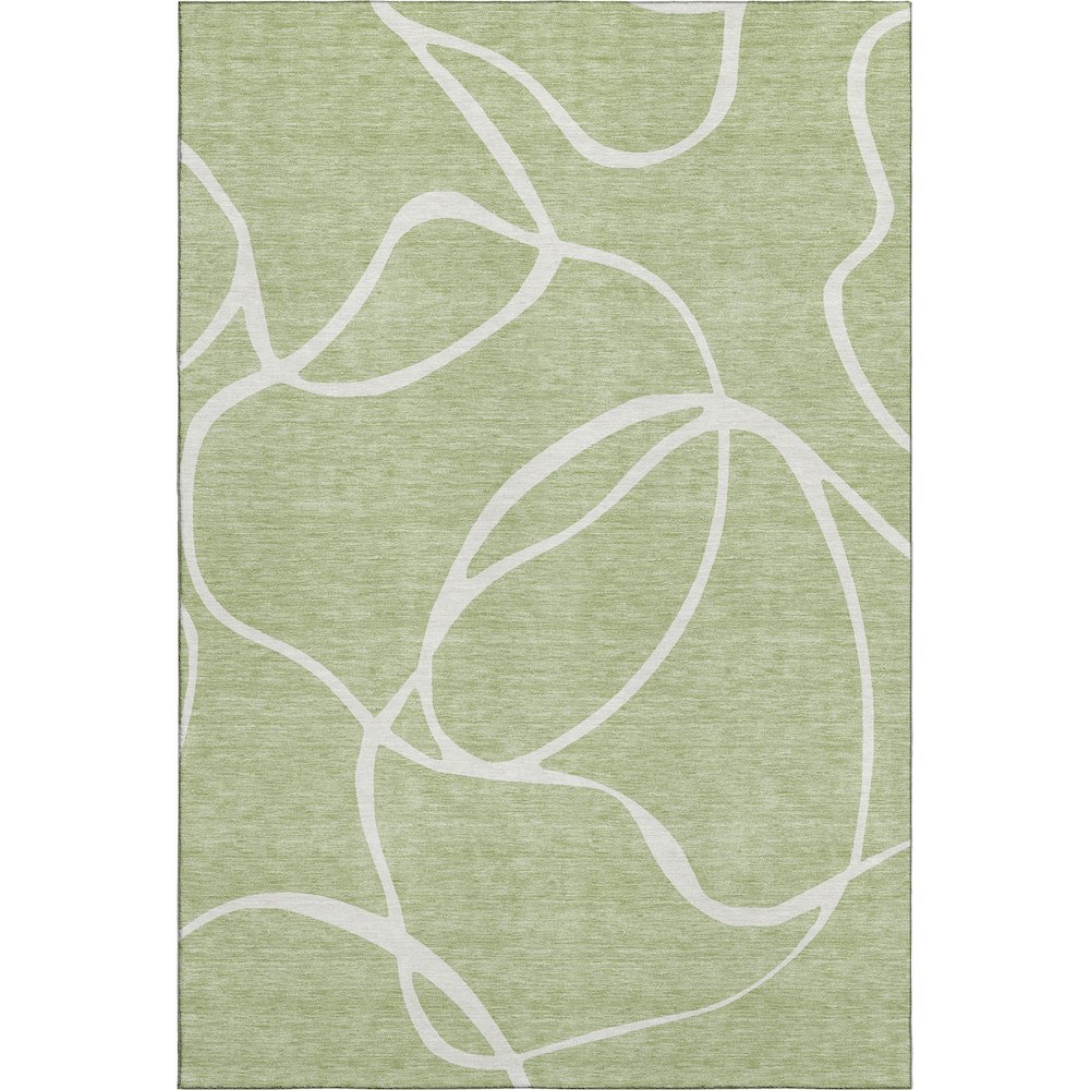 Premium Machine Washable Mayfield AMF999 Aloe 2'6" x 3'10" Rug. Picture 1