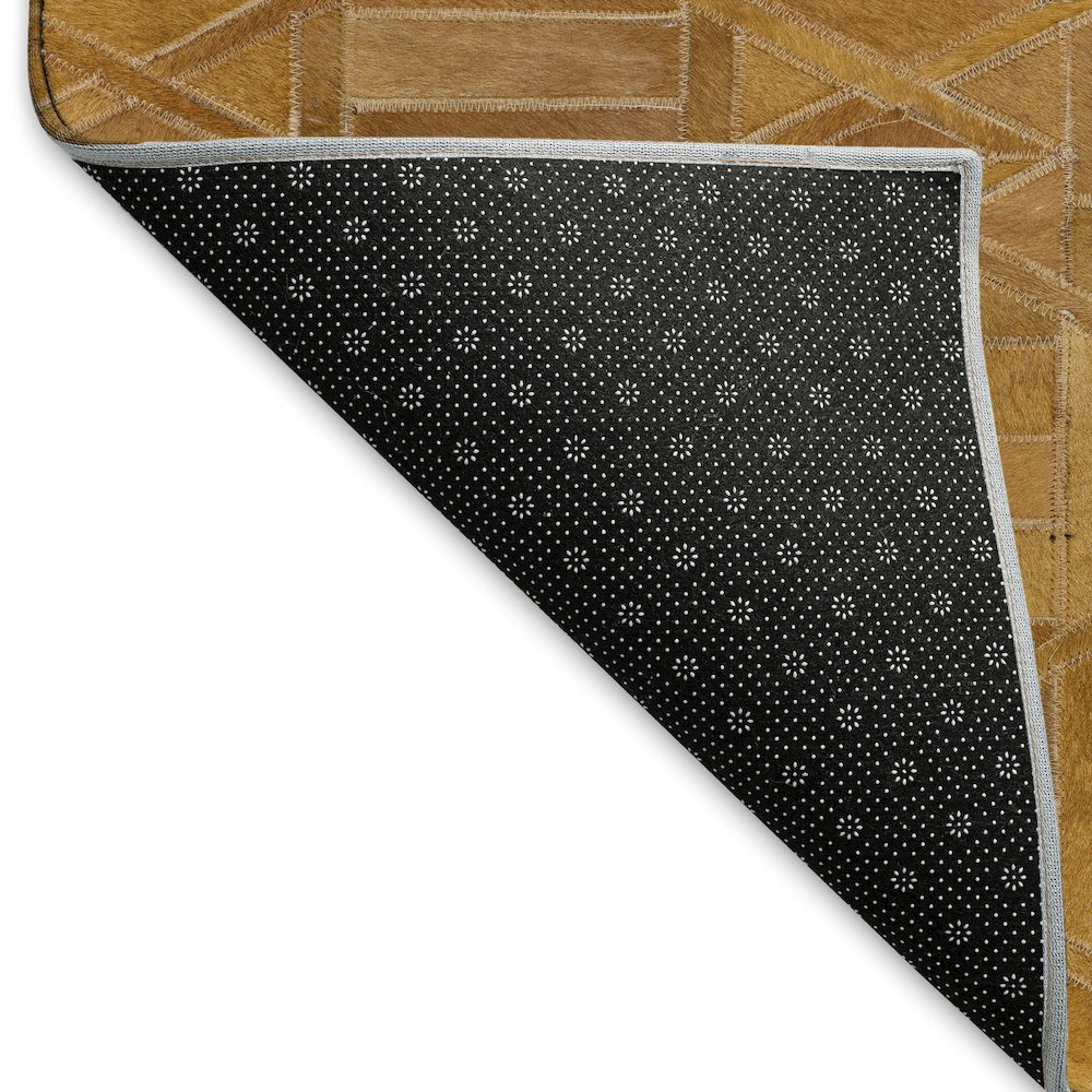 Premium Machine Washable Mayfield  Brown 1'8" x 2'6" Rug. Picture 2