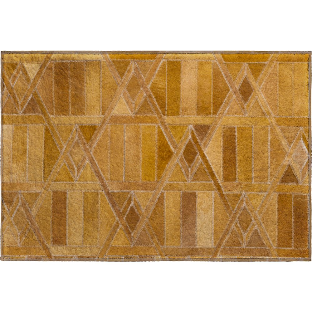 Premium Machine Washable Mayfield  Brown 1'8" x 2'6" Rug. Picture 1