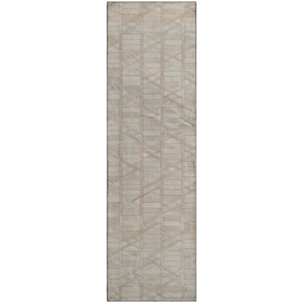 Premium Machine Washable Mayfield  Ivory 2'3" x 7'6" Runner Rug. Picture 1