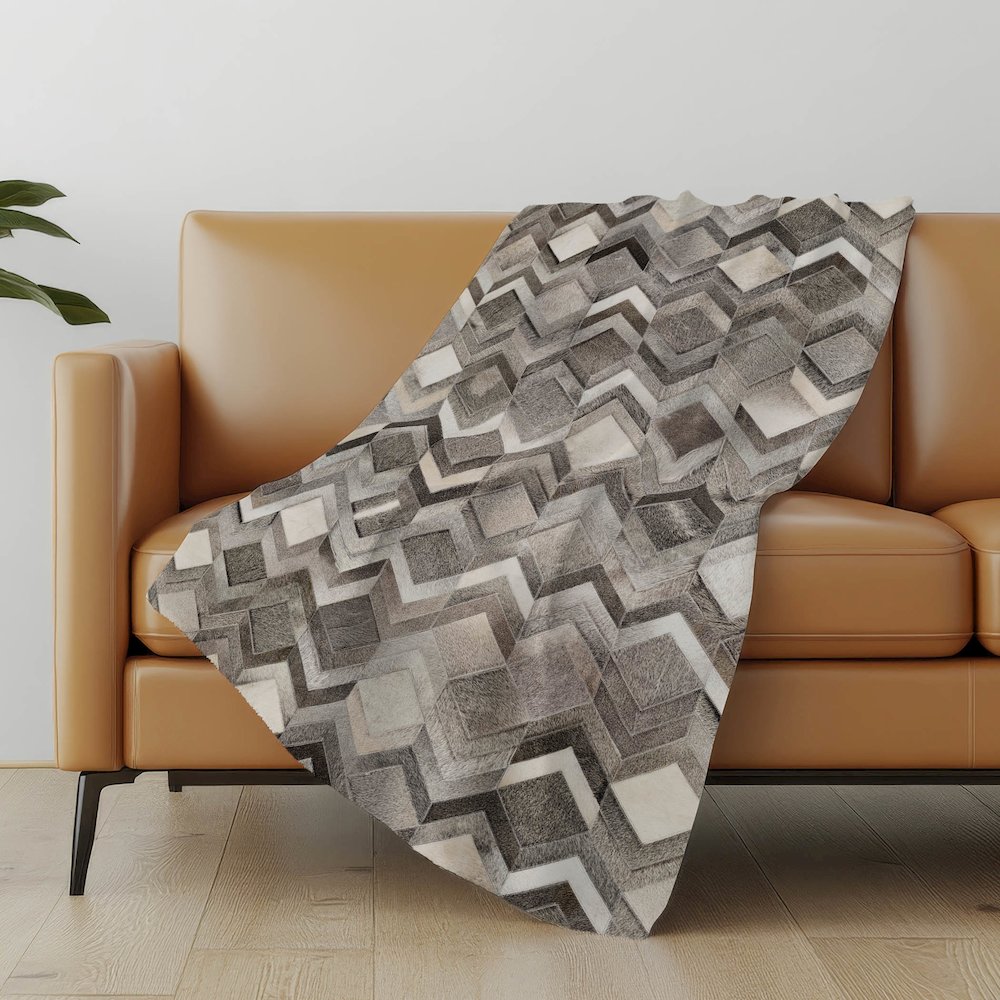 Premium Machine Washable ASB100 Gray 50" x 70" Sherpa Throw Blanket. Picture 4