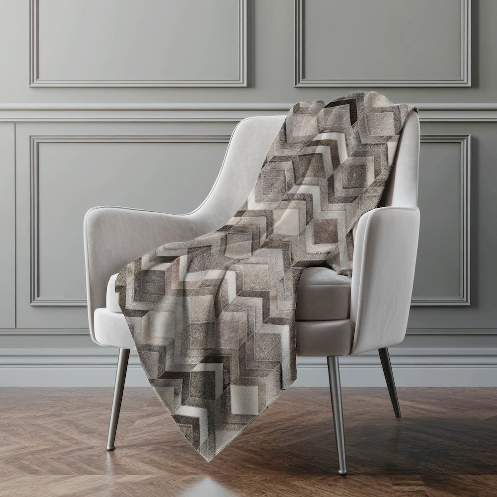 Premium Machine Washable ASB100 Gray 50" x 70" Sherpa Throw Blanket. Picture 5