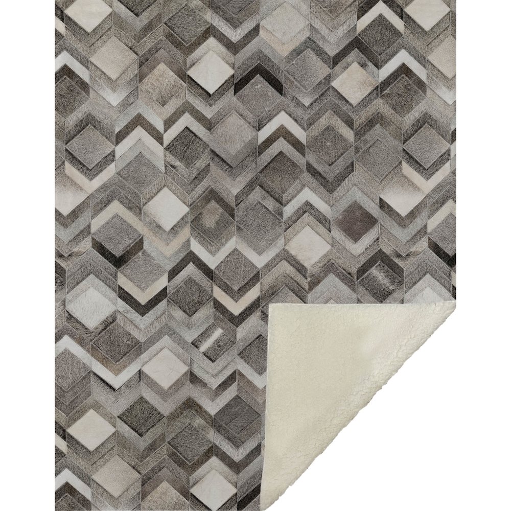Premium Machine Washable ASB100 Gray 50" x 70" Sherpa Throw Blanket. Picture 1