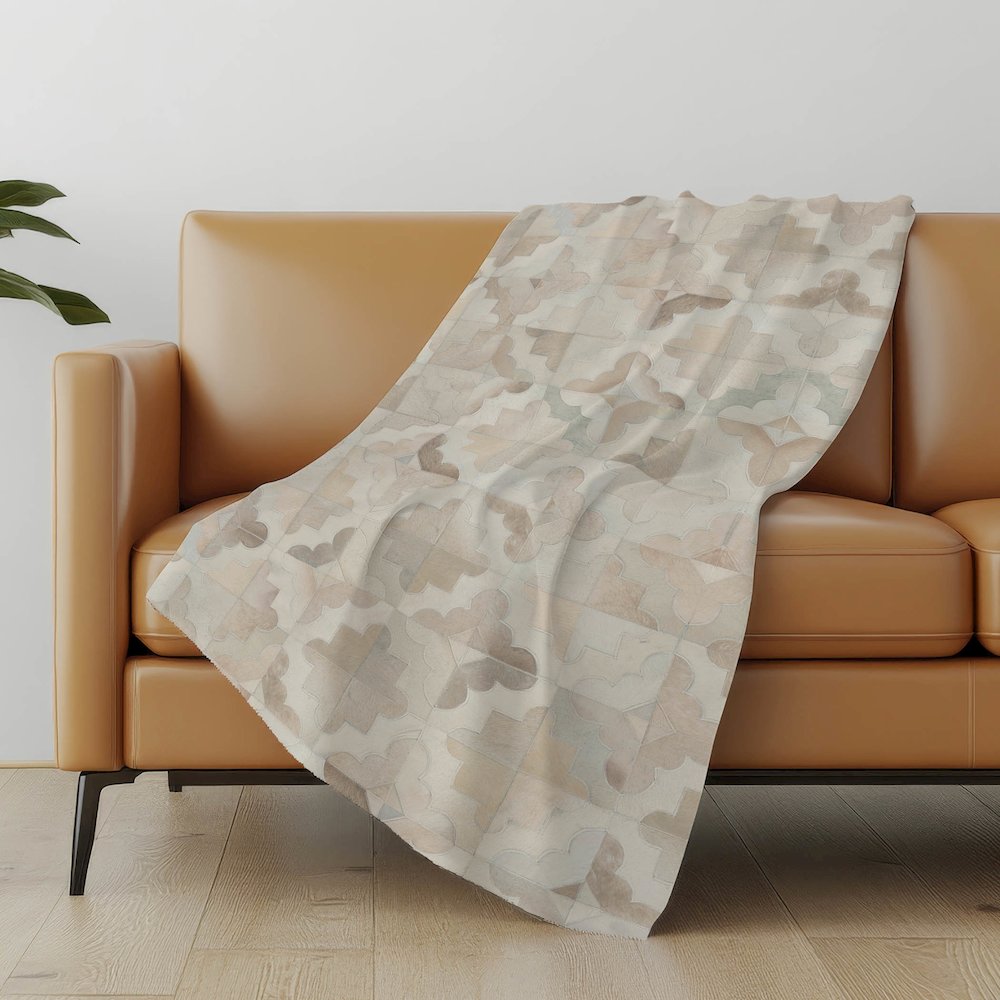 Premium Machine Washable ASB103 Ivory 50" x 70" Sherpa Throw Blanket. Picture 4
