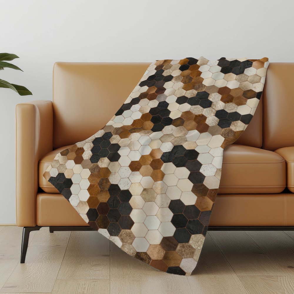 Premium Machine Washable ASB104 Multi 50" x 70" Sherpa Throw Blanket. Picture 4