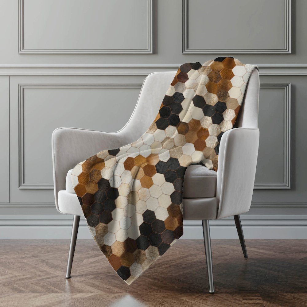 Premium Machine Washable ASB104 Multi 50" x 70" Sherpa Throw Blanket. Picture 5