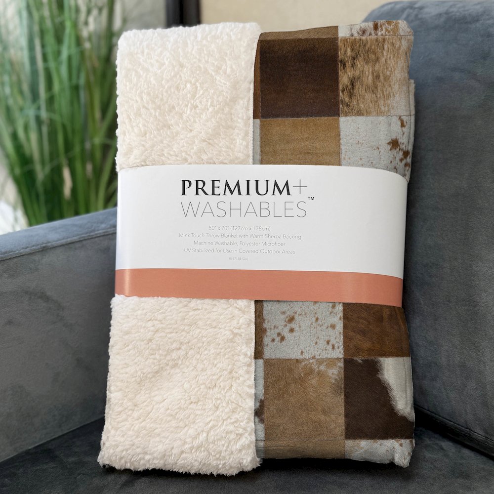 Premium Machine Washable ASB105 Brown 50" x 70" Sherpa Throw Blanket. Picture 3