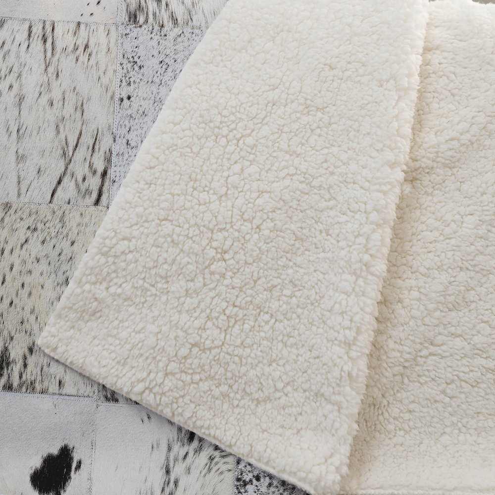 Premium Machine Washable ASB105 Granite 50" x 70" Sherpa Throw Blanket. Picture 2