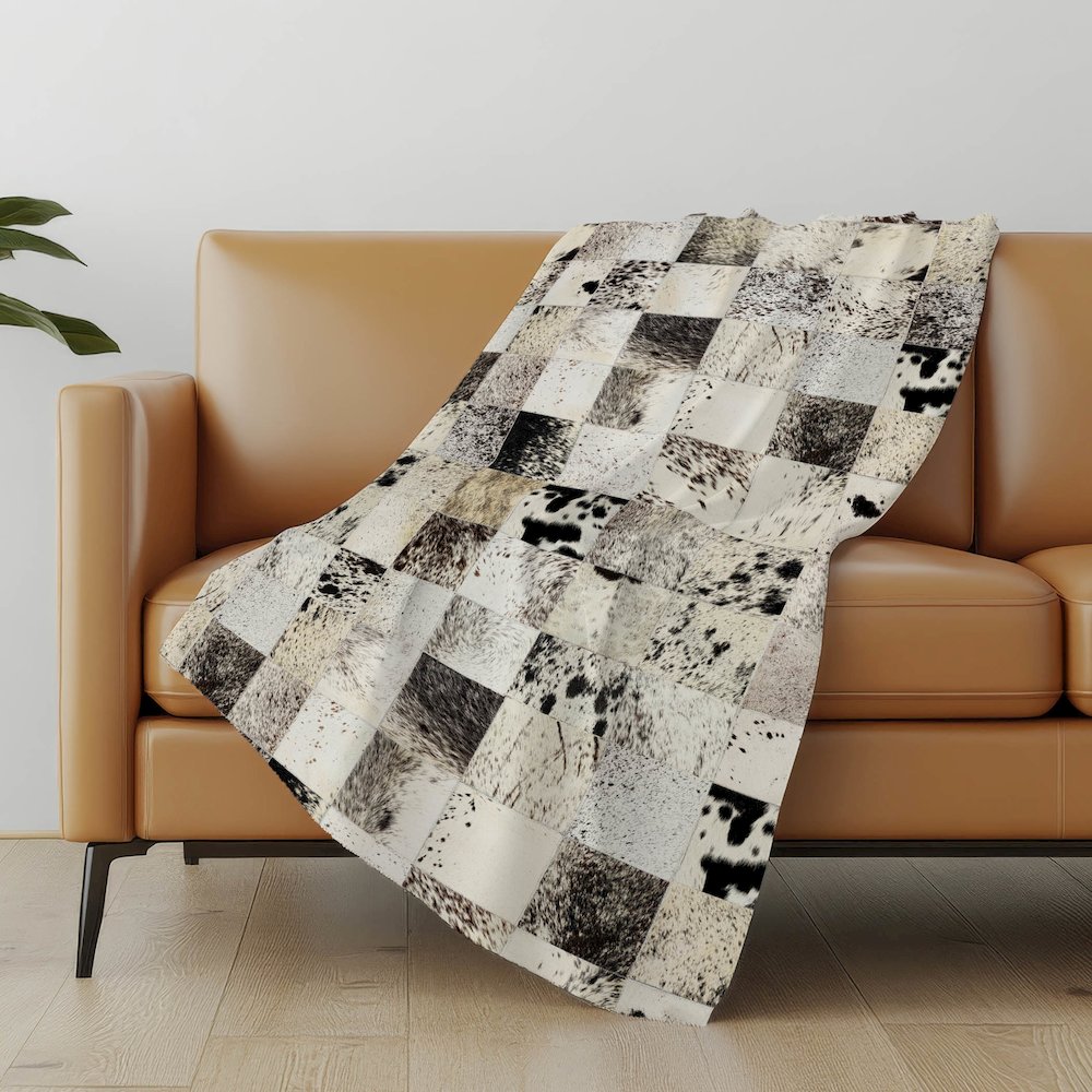 Premium Machine Washable ASB105 Granite 50" x 70" Sherpa Throw Blanket. Picture 4