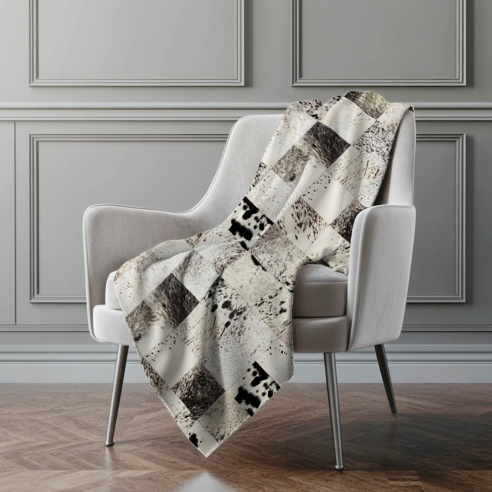 Premium Machine Washable ASB105 Granite 50" x 70" Sherpa Throw Blanket. Picture 5