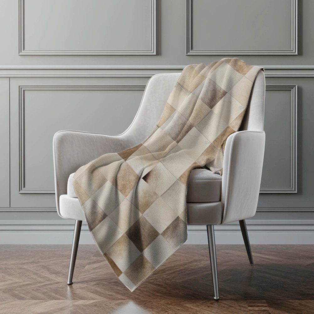 Premium Machine Washable ASB105 Taupe 50" x 70" Sherpa Throw Blanket. Picture 5