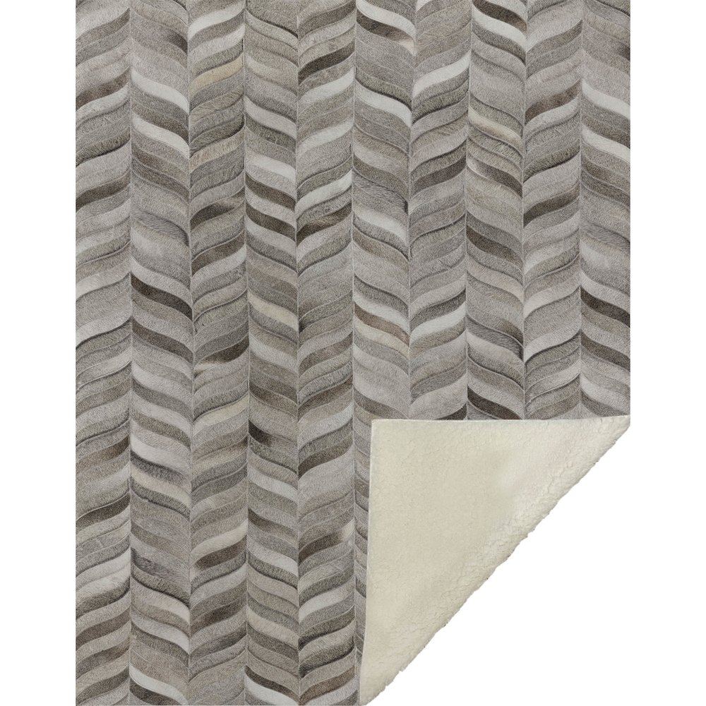 Premium Machine Washable ASB106 Gray 50" x 70" Sherpa Throw Blanket. Picture 1