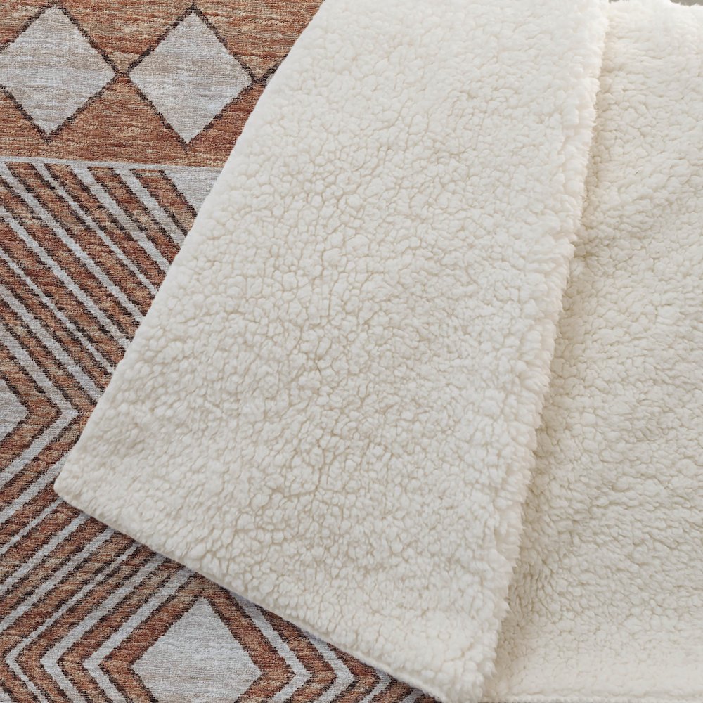 Premium Machine Washable ASB107 Canyon 50" x 70" Sherpa Throw Blanket. Picture 2