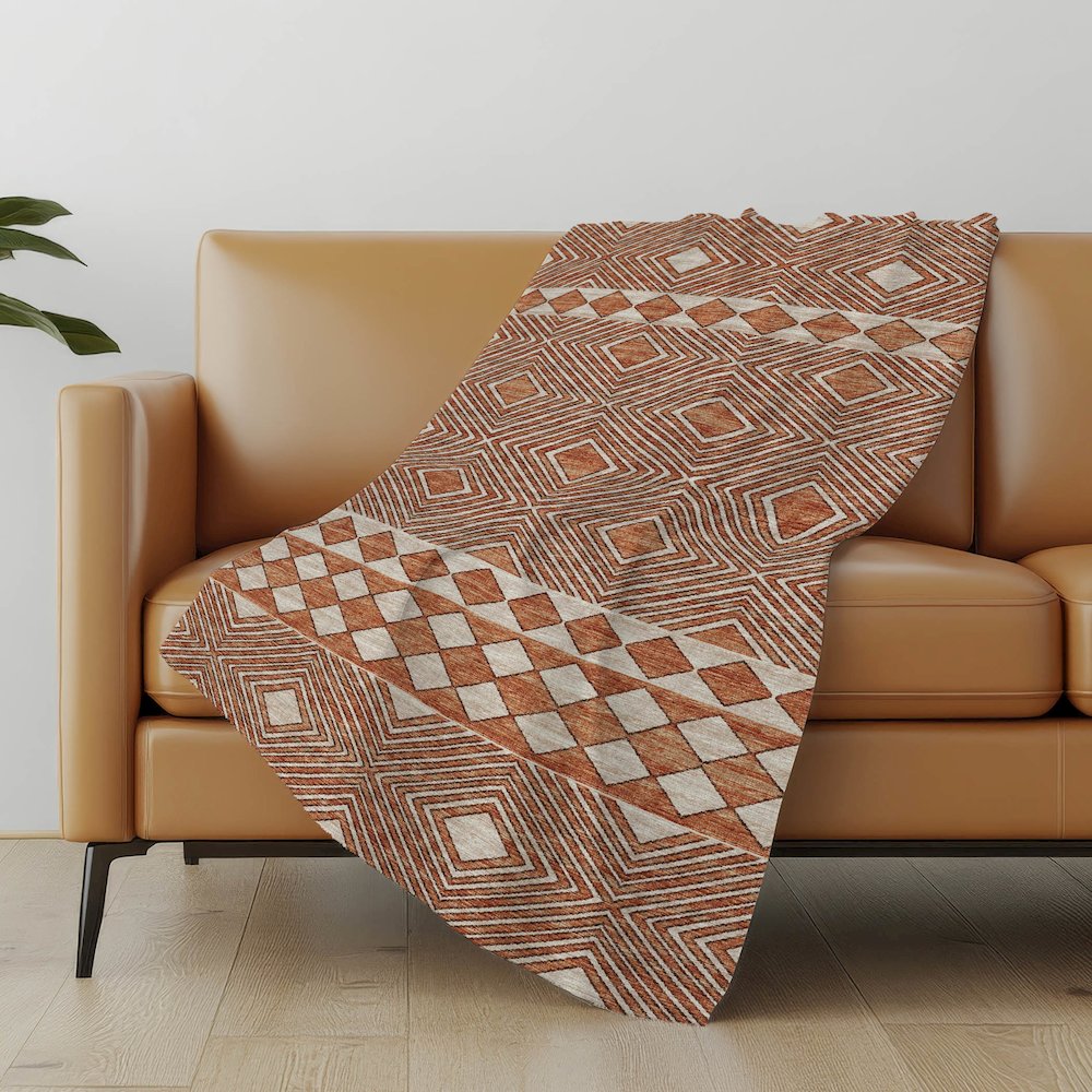 Premium Machine Washable ASB107 Canyon 50" x 70" Sherpa Throw Blanket. Picture 4