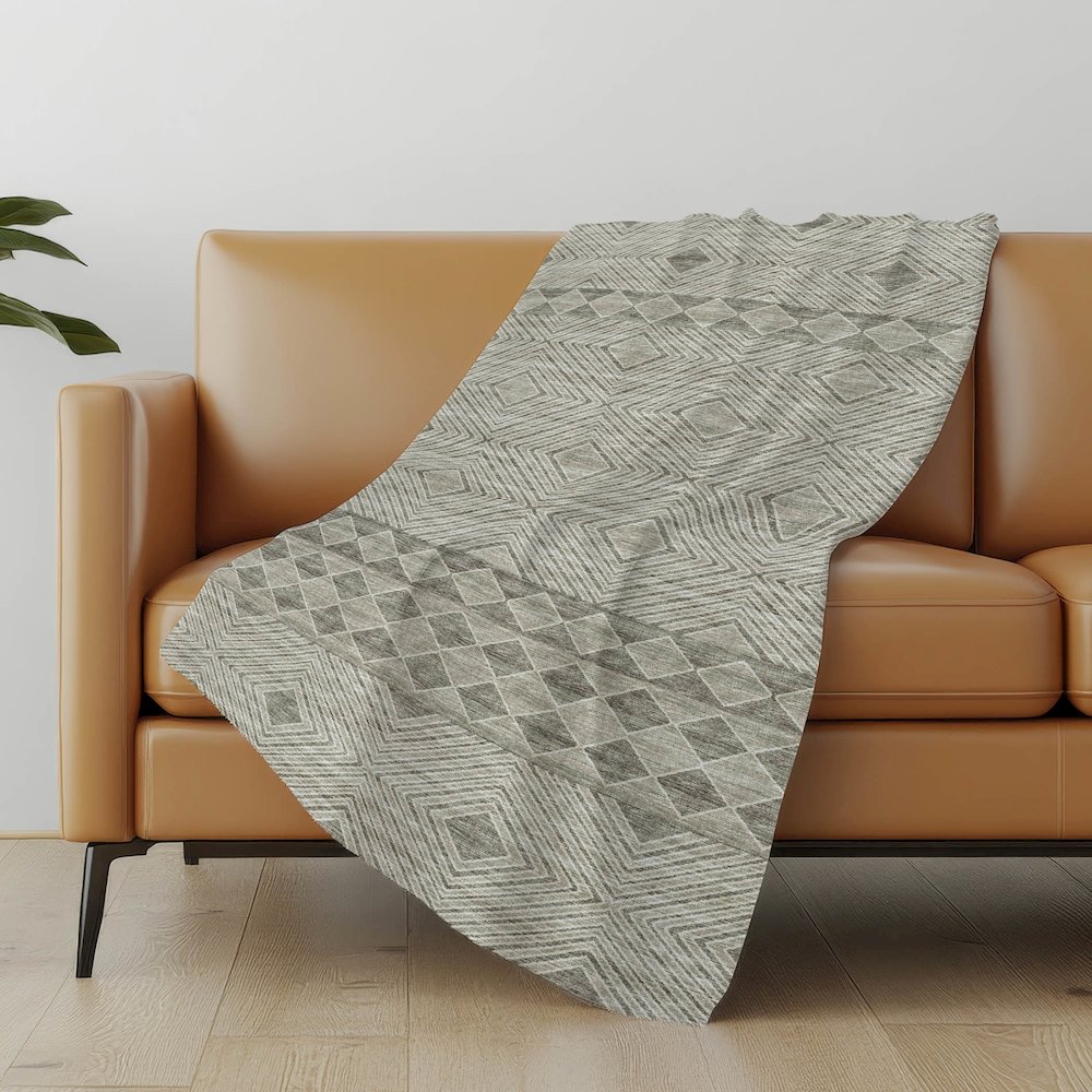 Premium Machine Washable ASB107 Taupe 50" x 70" Sherpa Throw Blanket. Picture 4