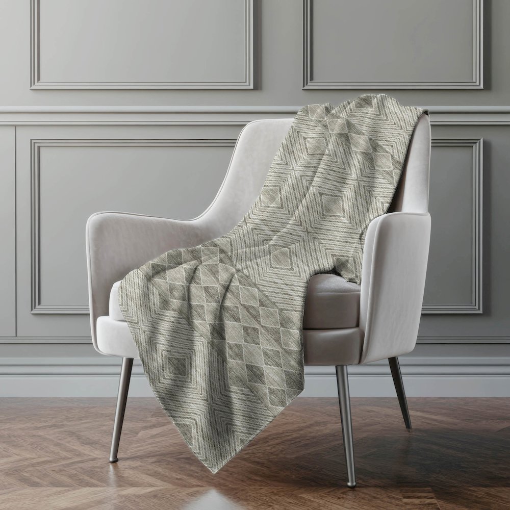 Premium Machine Washable ASB107 Taupe 50" x 70" Sherpa Throw Blanket. Picture 5