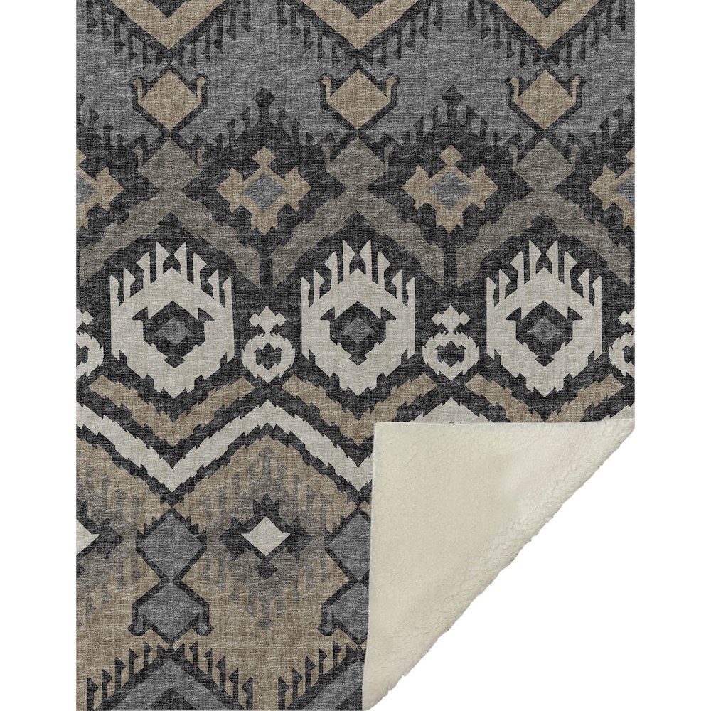 Premium Machine Washable ASB108 Desert 50" x 70" Sherpa Throw Blanket. Picture 1