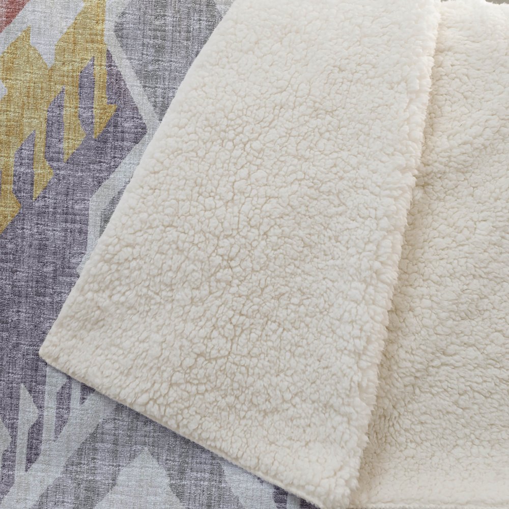 Premium Machine Washable ASB108 Purple 50" x 70" Sherpa Throw Blanket. Picture 2