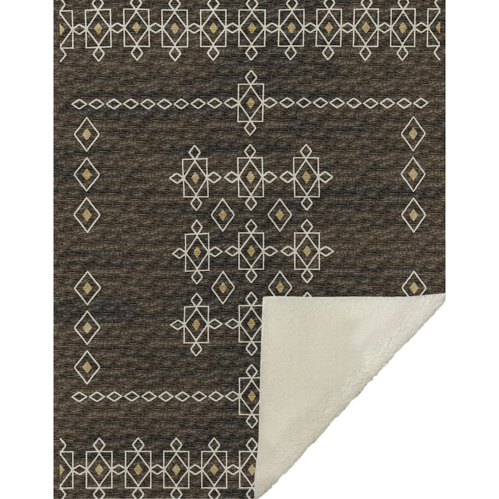 Premium Machine Washable ASB109 Brown 50" x 70" Sherpa Throw Blanket. Picture 1