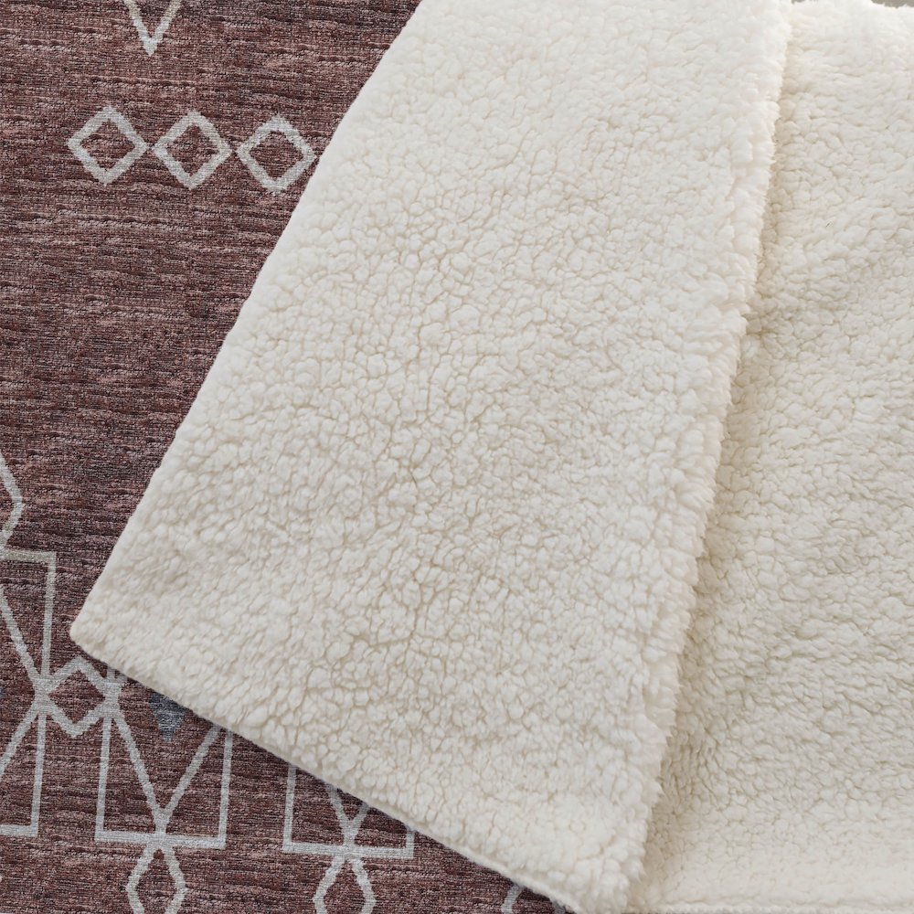 Premium Machine Washable ASB109 Canyon 50" x 70" Sherpa Throw Blanket. Picture 2