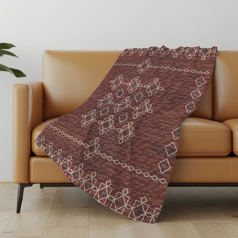 Premium Machine Washable ASB109 Canyon 50" x 70" Sherpa Throw Blanket. Picture 4