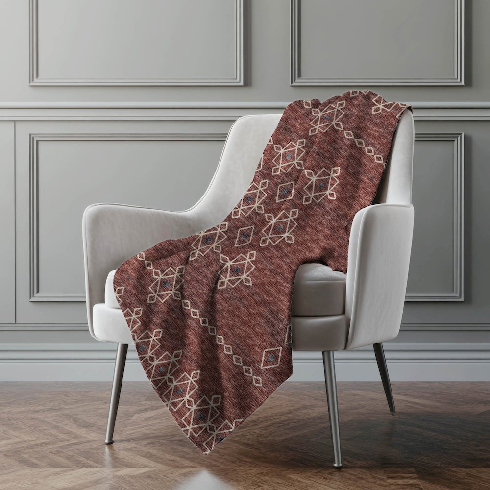 Premium Machine Washable ASB109 Canyon 50" x 70" Sherpa Throw Blanket. Picture 5