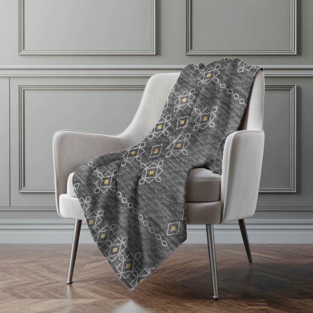 Premium Machine Washable ASB109 Gray 50" x 70" Sherpa Throw Blanket. Picture 5