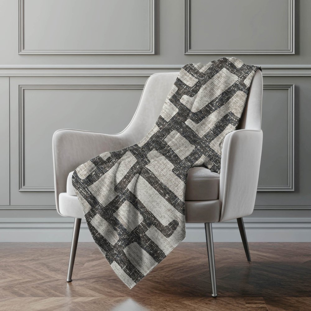 Premium Machine Washable ASB110 Gray 50" x 70" Sherpa Throw Blanket. Picture 5