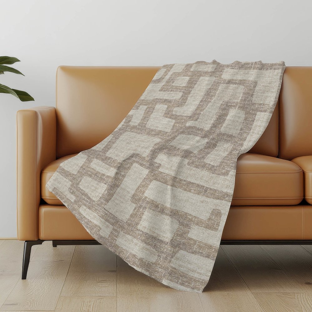 Premium Machine Washable ASB110 Tan 50" x 70" Sherpa Throw Blanket. Picture 4