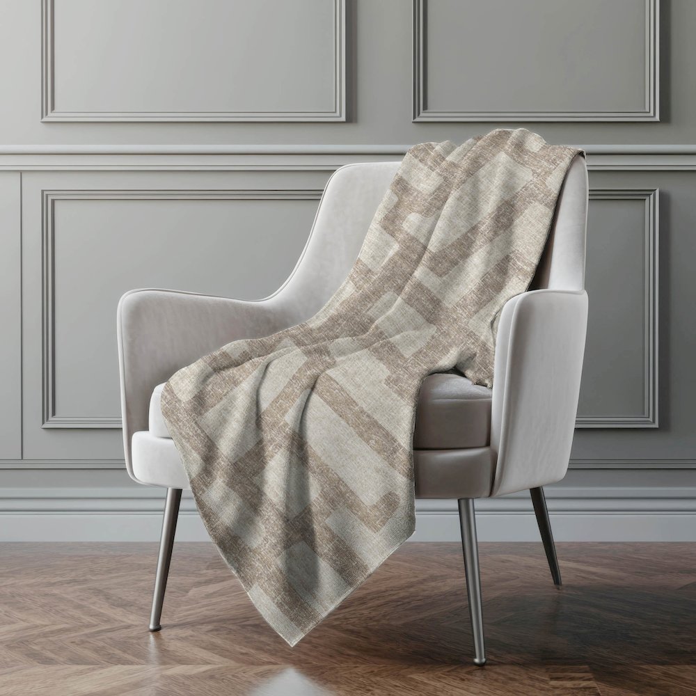 Premium Machine Washable ASB110 Tan 50" x 70" Sherpa Throw Blanket. Picture 5