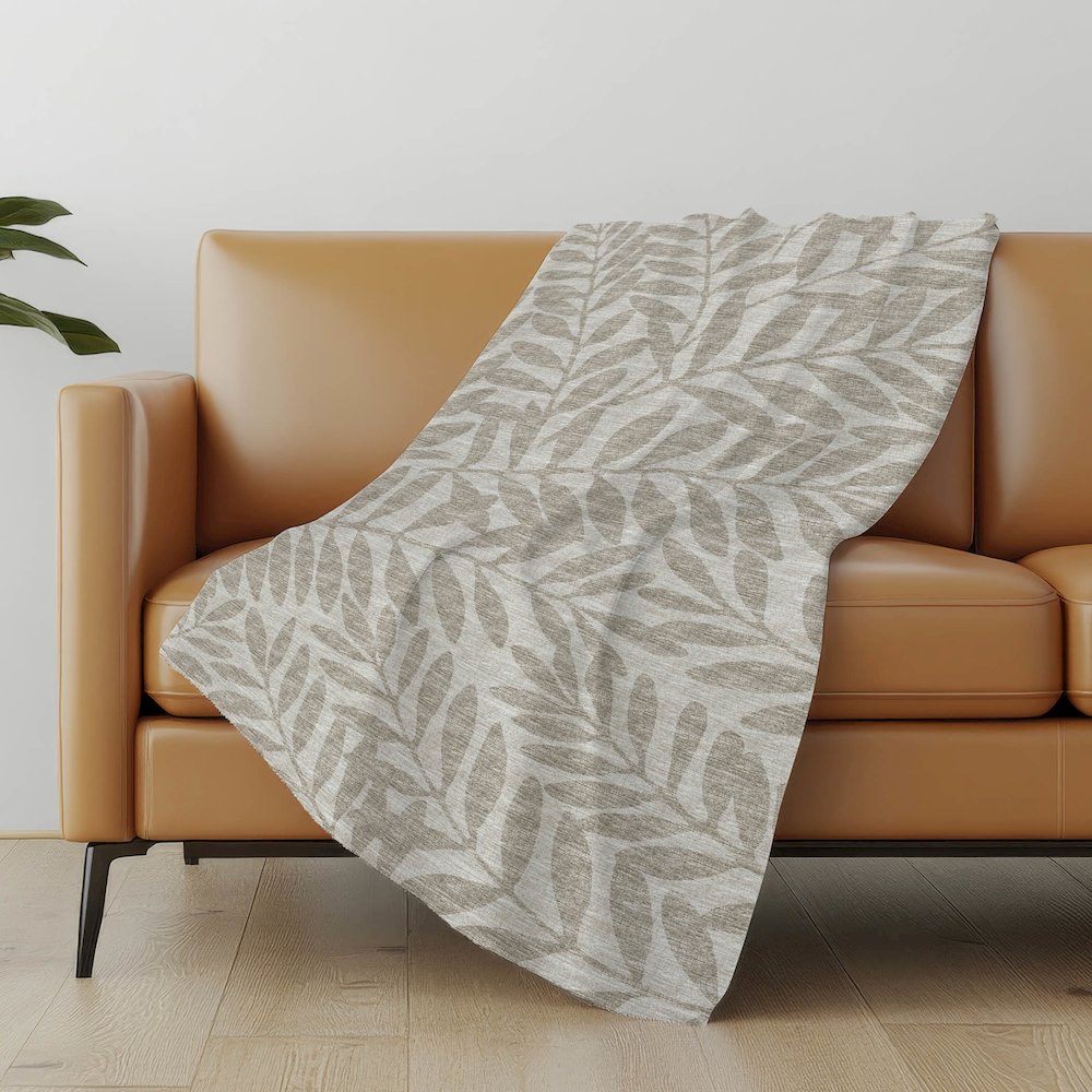 Premium Machine Washable ASB111 Taupe 50" x 70" Sherpa Throw Blanket. Picture 4