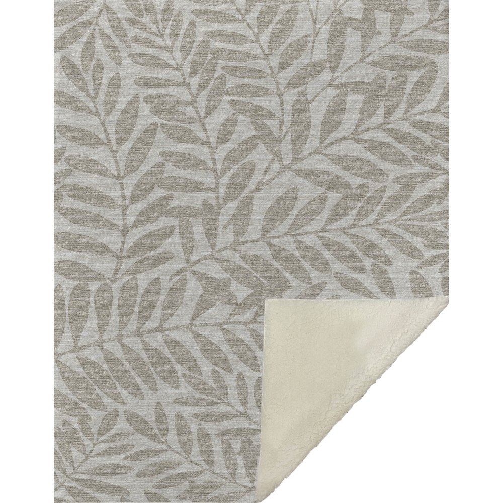 Premium Machine Washable ASB111 Taupe 50" x 70" Sherpa Throw Blanket. Picture 1