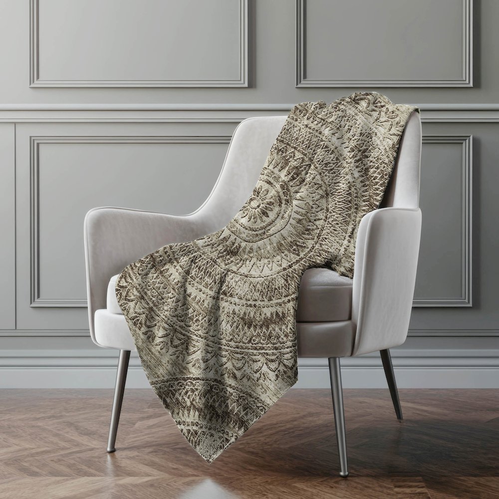 Premium Machine Washable ASB113 Brown 50" x 70" Sherpa Throw Blanket. Picture 5