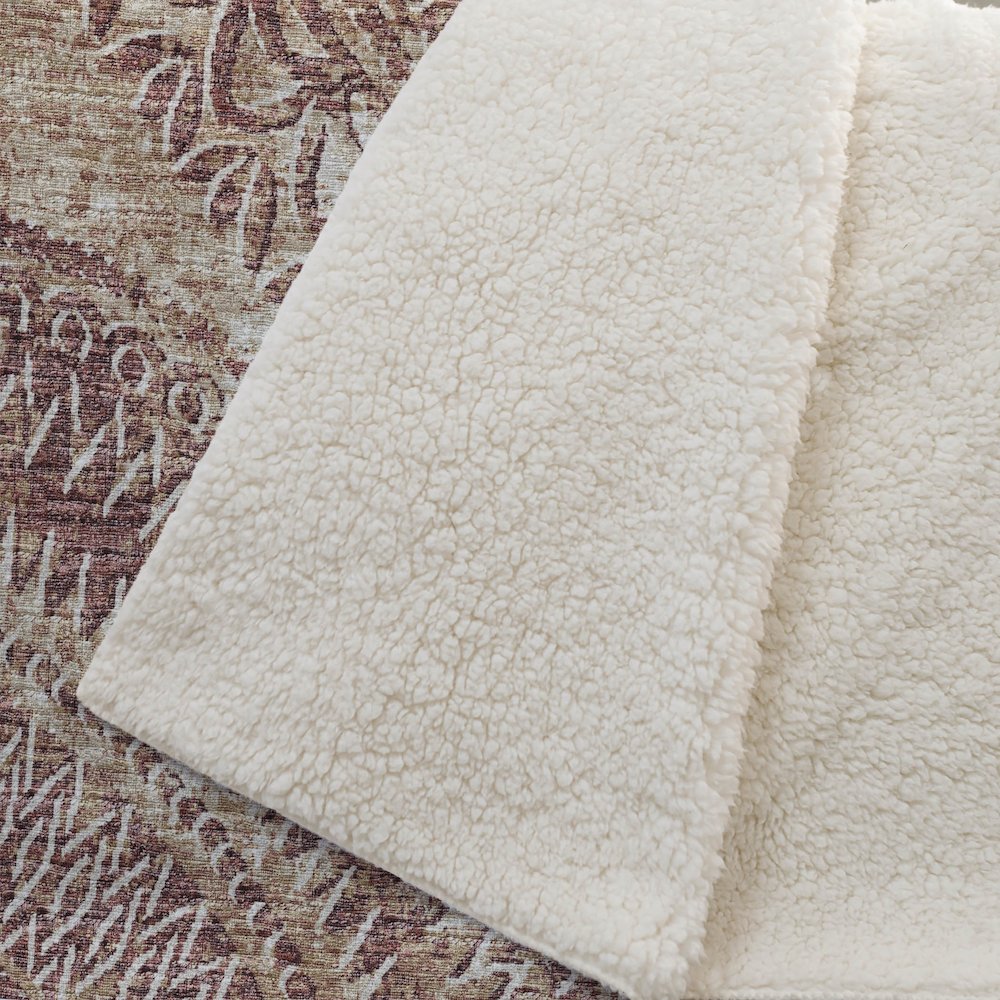 Premium Machine Washable ASB113 Canyon 50" x 70" Sherpa Throw Blanket. Picture 2