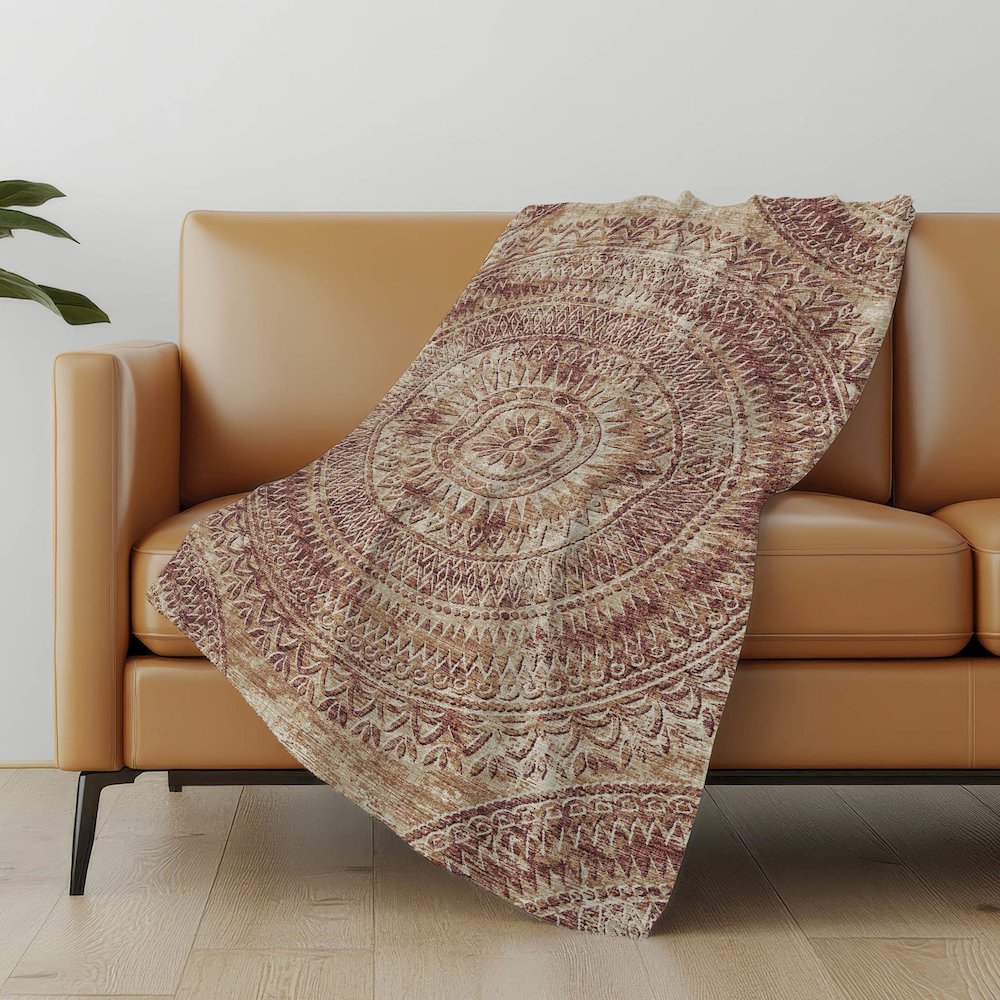 Premium Machine Washable ASB113 Canyon 50" x 70" Sherpa Throw Blanket. Picture 4