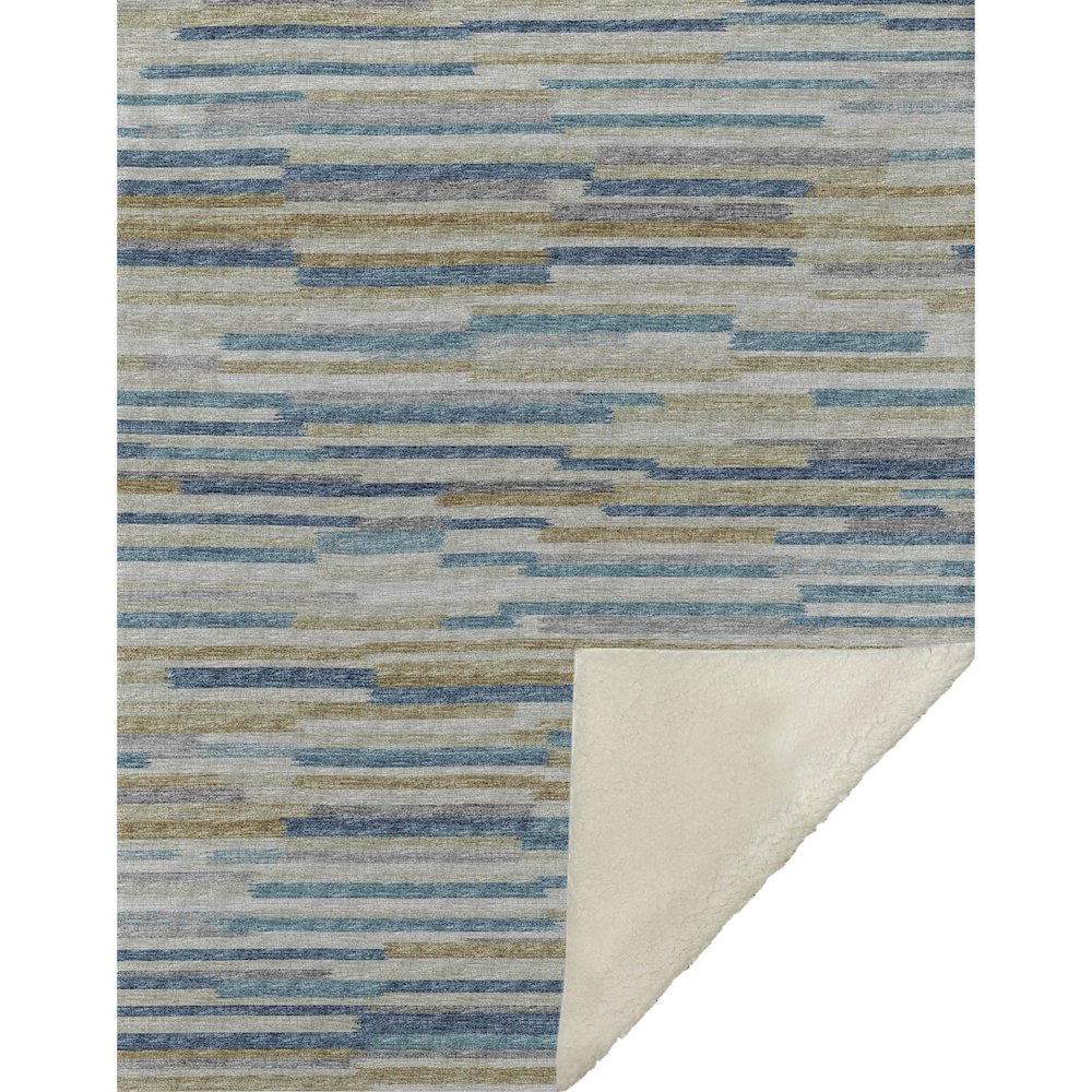Premium Machine Washable ASB114 Blue 50" x 70" Sherpa Throw Blanket. Picture 1