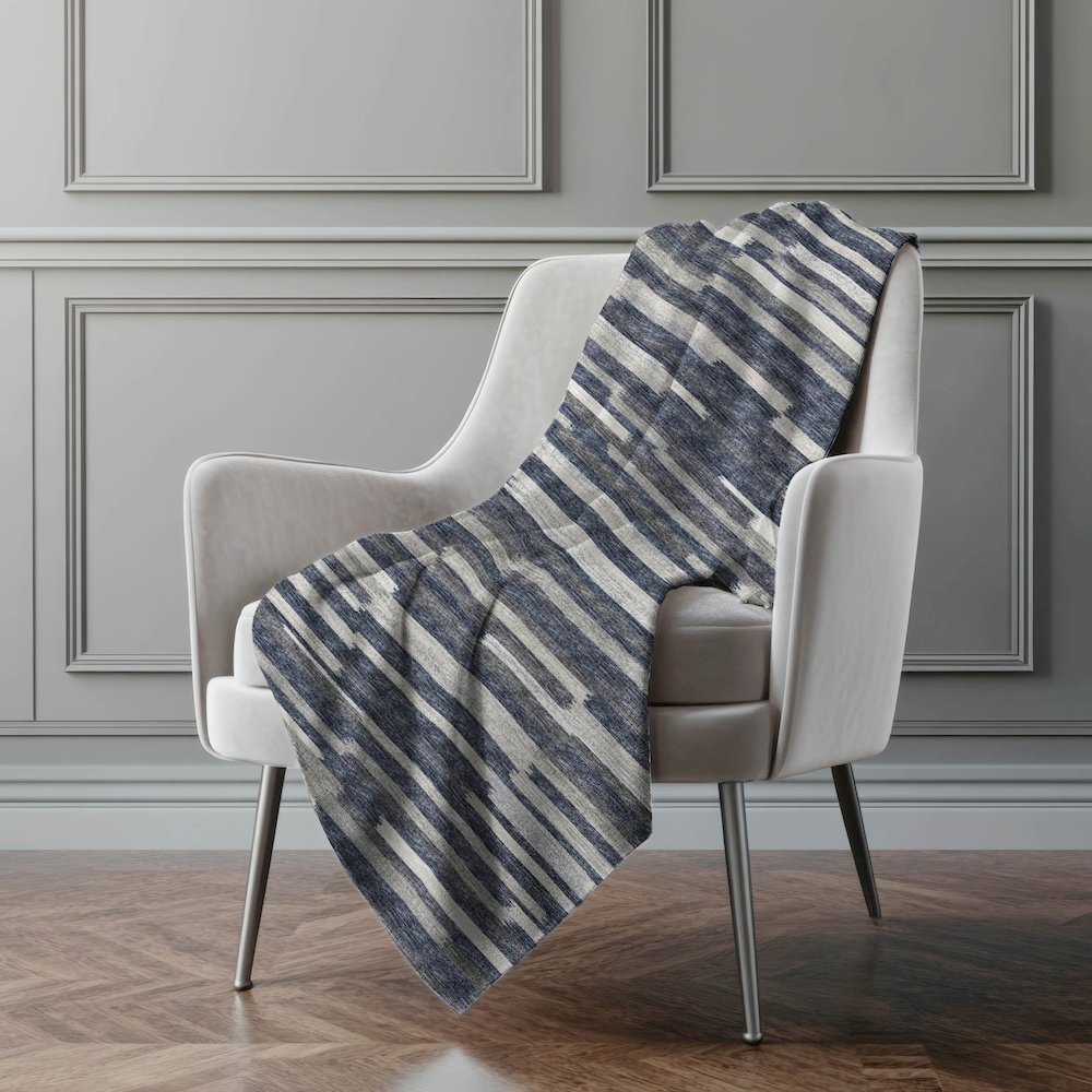 Premium Machine Washable ASB114 Gray 50" x 70" Sherpa Throw Blanket. Picture 5