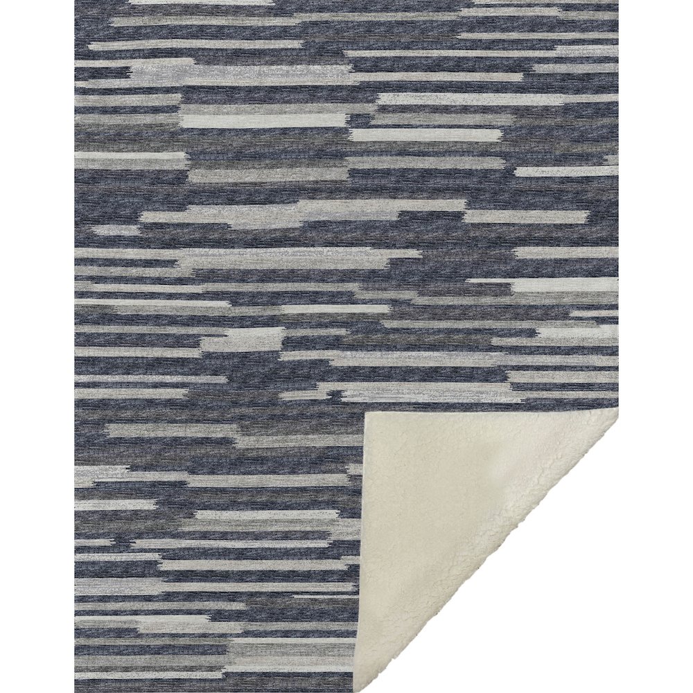 Premium Machine Washable ASB114 Gray 50" x 70" Sherpa Throw Blanket. Picture 1