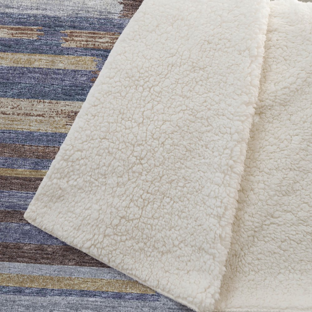 Premium Machine Washable ASB114 Landscape 50" x 70" Sherpa Throw Blanket. Picture 2