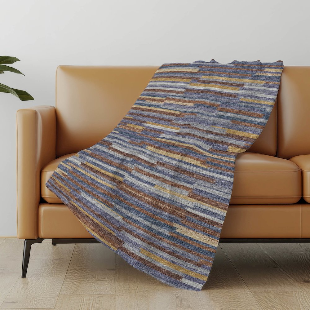 Premium Machine Washable ASB114 Landscape 50" x 70" Sherpa Throw Blanket. Picture 4