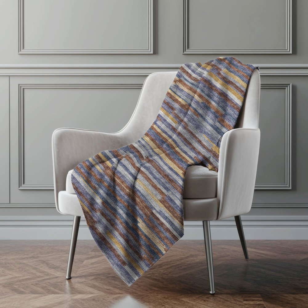 Premium Machine Washable ASB114 Landscape 50" x 70" Sherpa Throw Blanket. Picture 5