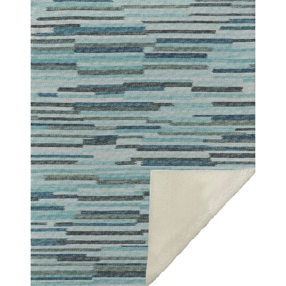 Premium Machine Washable ASB114 Turquoise 50" x 70" Sherpa Throw Blanket. Picture 1
