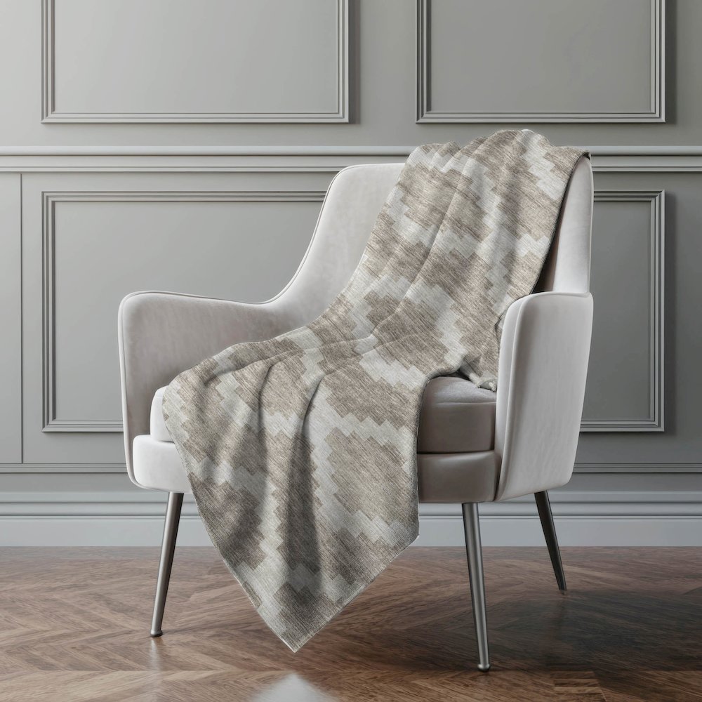 Premium Machine Washable ASB115 Tan 50" x 70" Sherpa Throw Blanket. Picture 5