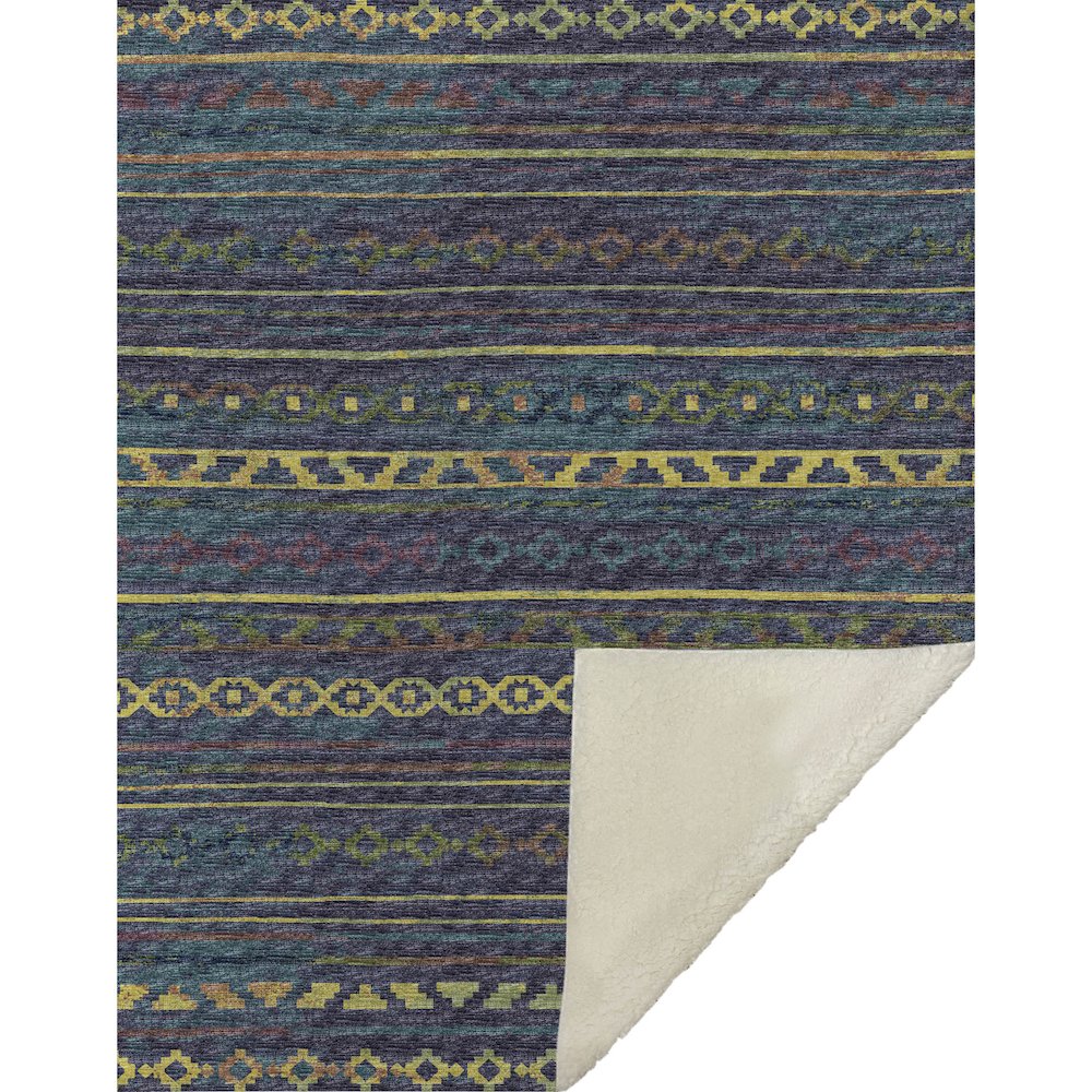 Premium Machine Washable ASB116 Multi 50" x 70" Sherpa Throw Blanket. Picture 1