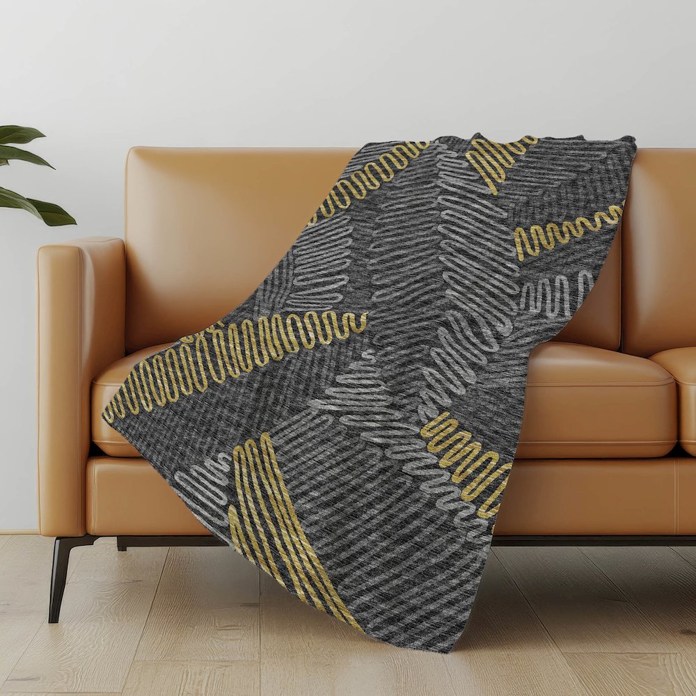 Premium Machine Washable ASB117 Gray 50" x 70" Sherpa Throw Blanket. Picture 4