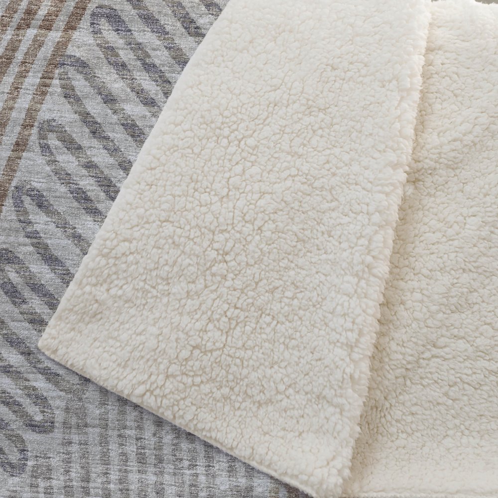 Premium Machine Washable ASB117 Mocha 50" x 70" Sherpa Throw Blanket. Picture 2