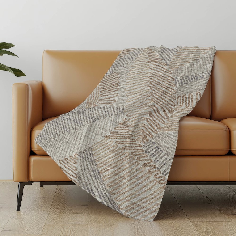 Premium Machine Washable ASB117 Mocha 50" x 70" Sherpa Throw Blanket. Picture 4