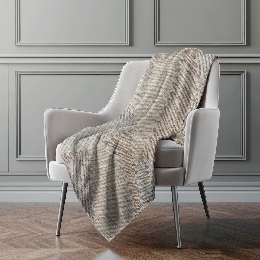 Premium Machine Washable ASB117 Mocha 50" x 70" Sherpa Throw Blanket. Picture 5
