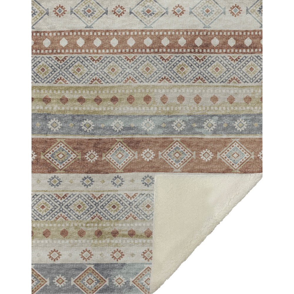 Premium Machine Washable ASB118 Desert 50" x 70" Sherpa Throw Blanket. Picture 1