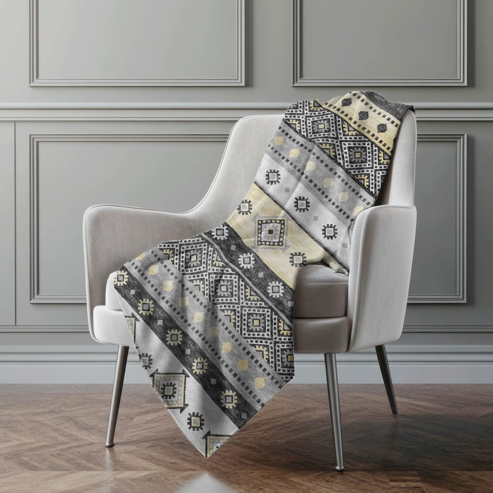 Premium Machine Washable ASB118 Gray 50" x 70" Sherpa Throw Blanket. Picture 5